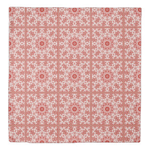 red and white , ethnic bandana duvet cover