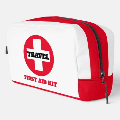 Red and White First Aid Travel Bag