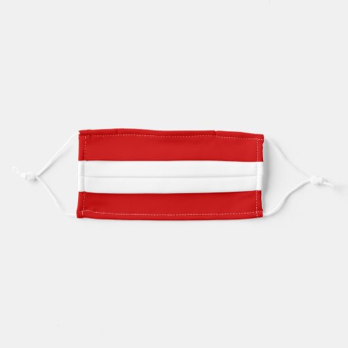 Red and White Flag of Tahiti Adult Cloth Face Mask