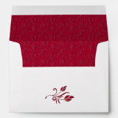 Red and White Floral A7 Envelope for 5"x7" Sizes (Back (Bottom))