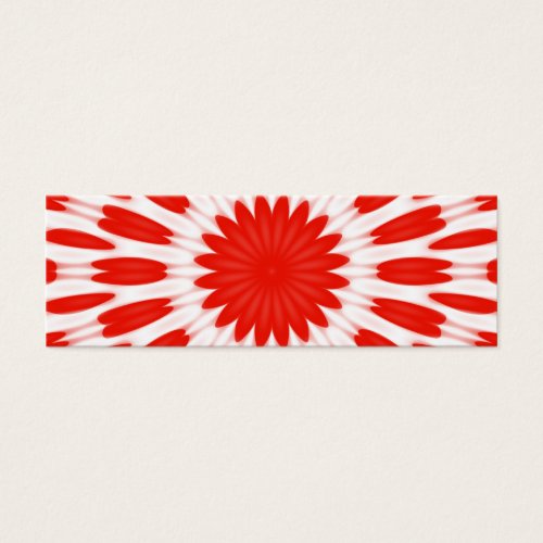 Red and White Floral Pattern Business Card Template