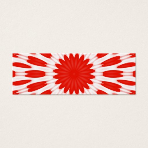 Customizable Red and White Floral Pattern Business Card Template