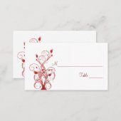 Red and White Floral Placecards (Front/Back)