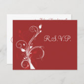 Red and White Floral RSVP Card (Front/Back)