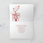 Red and White Floral Thank You Card (Inside)
