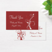 Red and White Floral Wedding Favor Tag (Desk)
