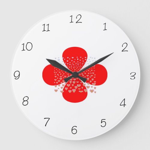 Red and White Flower Kitchen Clocks