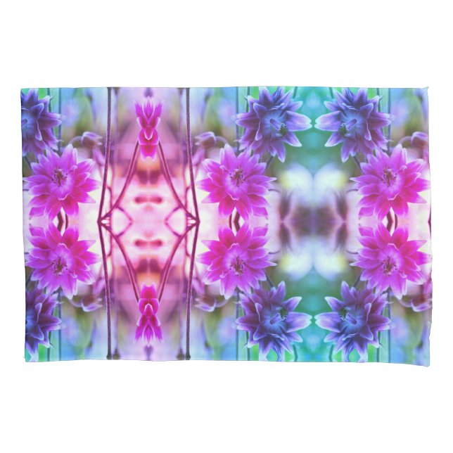 Red And White Flower Pair Abstract  Art Pillow Case (Front)