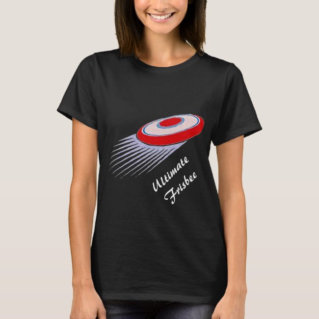 Red and White Flying Frisbee Disc Shirt