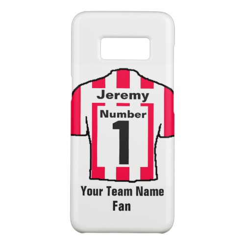 Red and white Football Shirt Choose name and team Case_Mate Samsung Galaxy S8 Case