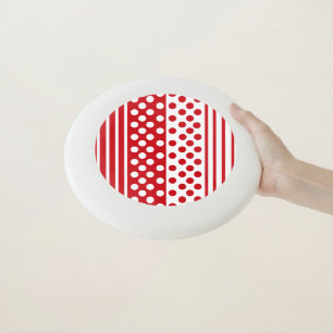 Red and White Frisbee