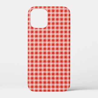 red and white gingham iPhone 12 mini case