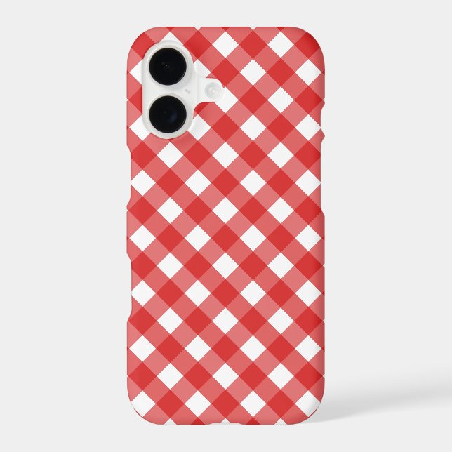 Red and white gingham  Case-Mate iPhone case (Back)
