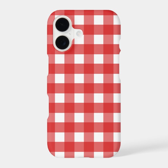 Red and white gingham Case-Mate iPhone case (Back)
