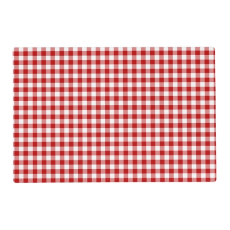 Red And White Gingham Checked Pattern Placemat