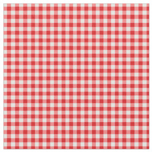 Red and white gingham fabric