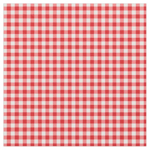 Red and white gingham fabric