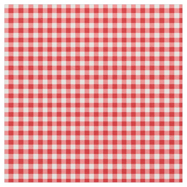 Red and white gingham fabric (Close Up)
