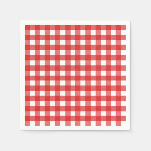 Red and white gingham napkins