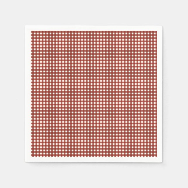 Red and White Gingham Napkins (Front)