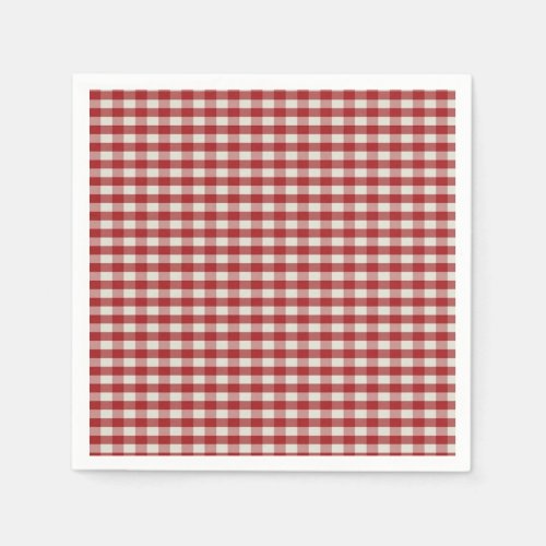 Red and White Gingham  Napkins