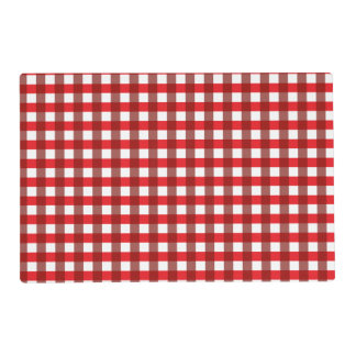Red and White Gingham Pattern Placemat