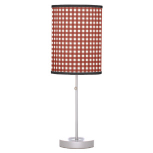 Red and White Gingham Table Lamp