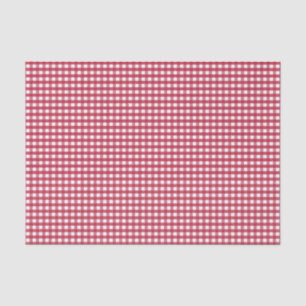 Red and White Gingham Tissue Paper