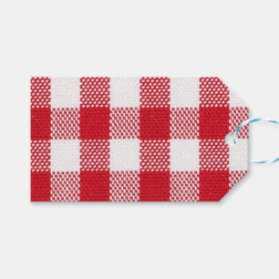 Red and White GinghamTag HAMbyWG Gift Tags