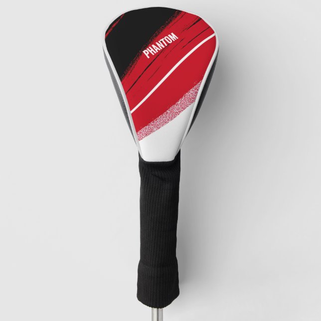 Red and White Golf Head Cover (Front)