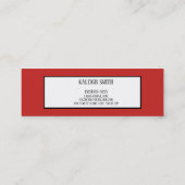 Red and White Graduation Insert Name Card (Back)