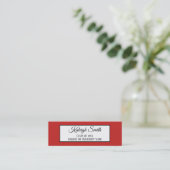 Red and White Graduation Insert Name Card (Standing Front)