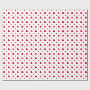 Red and white Heart Valentine’s Day  Wrapping Paper