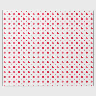 Red and white Heart Valentine’s Day  Wrapping Paper