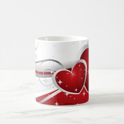 Red and White Hearts Mug