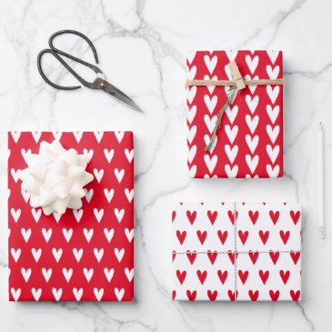 Red and White Hearts Pattern | Romantic
