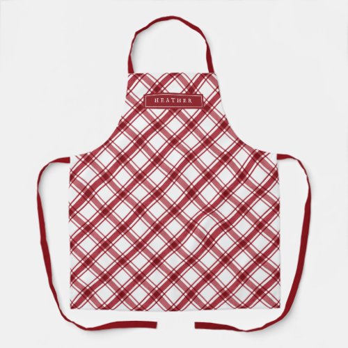 Red and White Holiday Apron