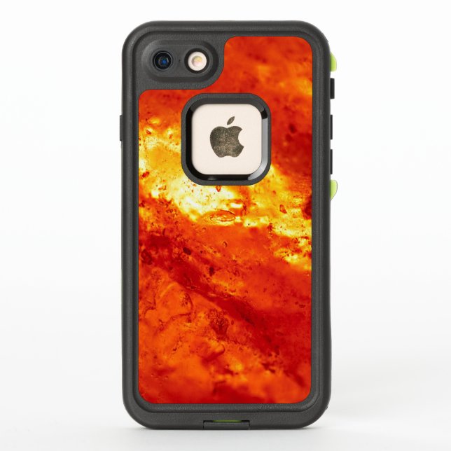 Red and White Hot Lava LifeProof iPhone Case (Back)