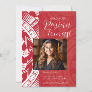 Red and White Invitation