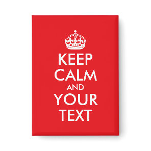 Red and White Keep Calm Parody Button