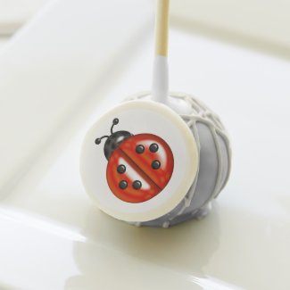 Red And White Ladybugs Cake Pops