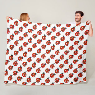 Red And White Ladybugs Throw Blanket