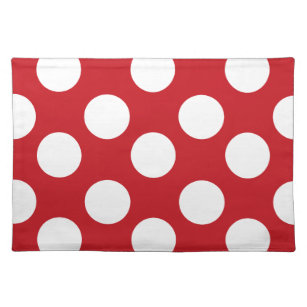 Polka Dot Placemats Zazzle Red And White Large Polka Dot Placemat