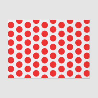 Red and White Large Polka Dot Tissue Paper