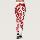 Red and White Leggings