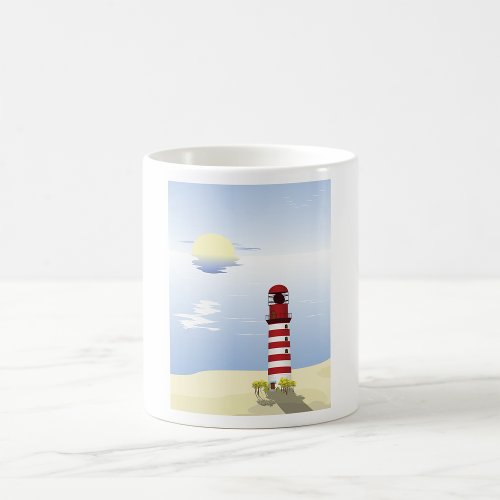 Red And White Lighthouse Mug