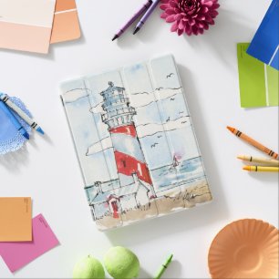 Red and White Lighthouse Scene iPad Smart Cover