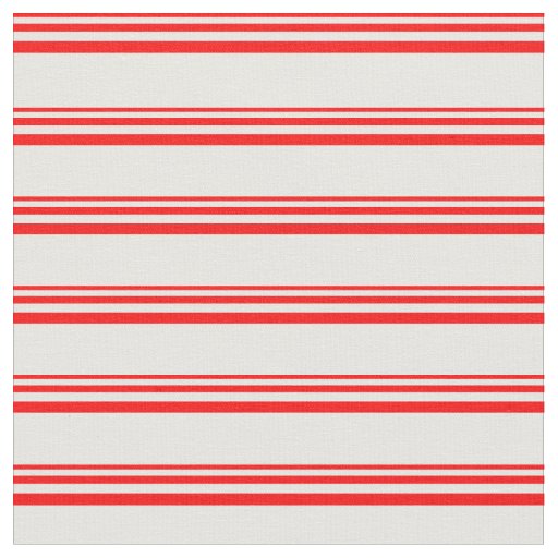 Red and White Lined/Striped Pattern Fabric