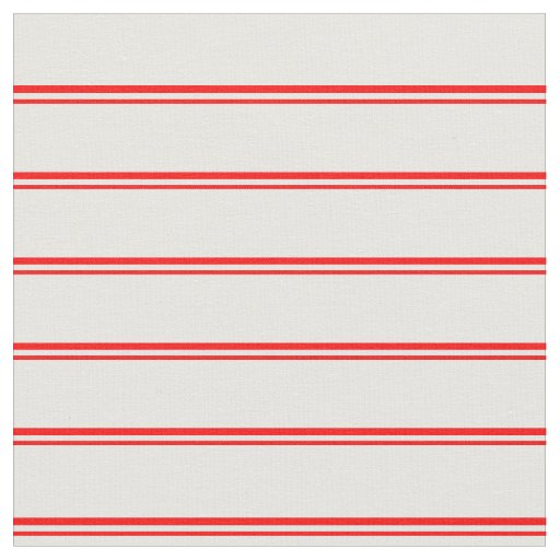 Red and White Lines Fabric