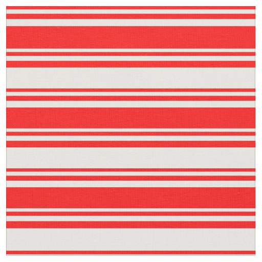 Red and White Lines Fabric